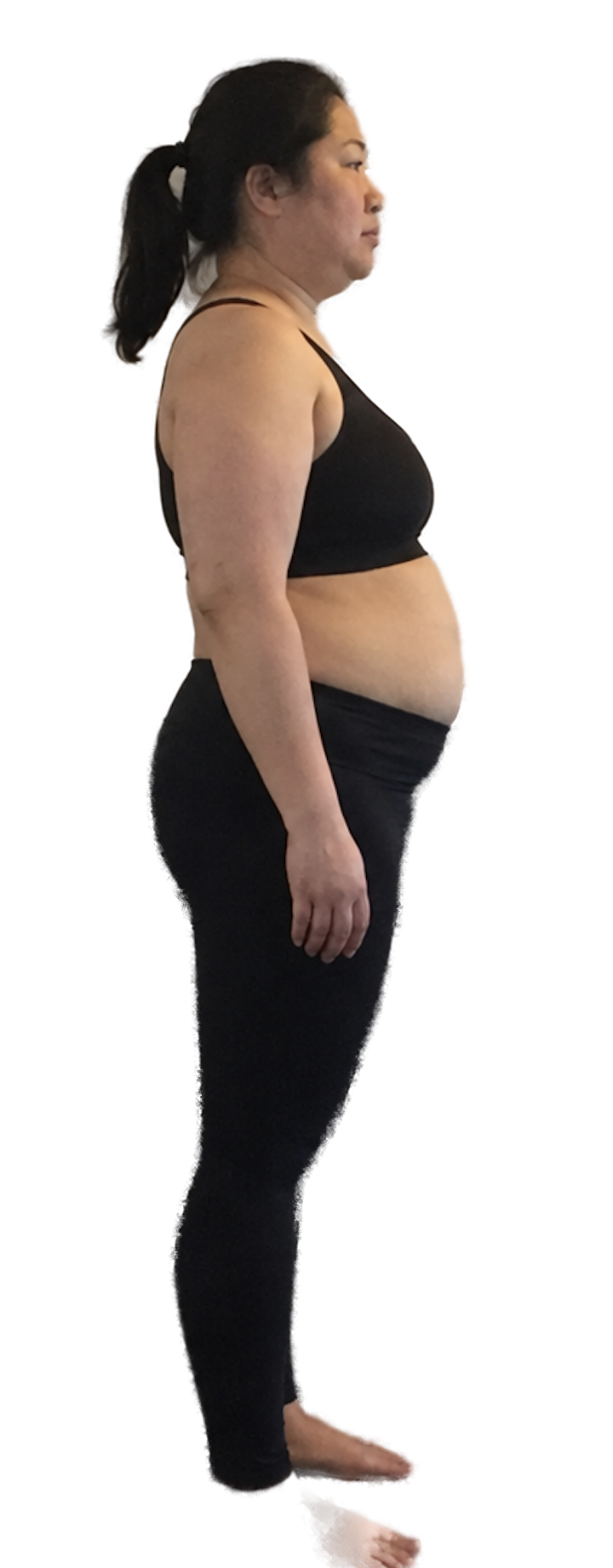 NEO client before beginning her program